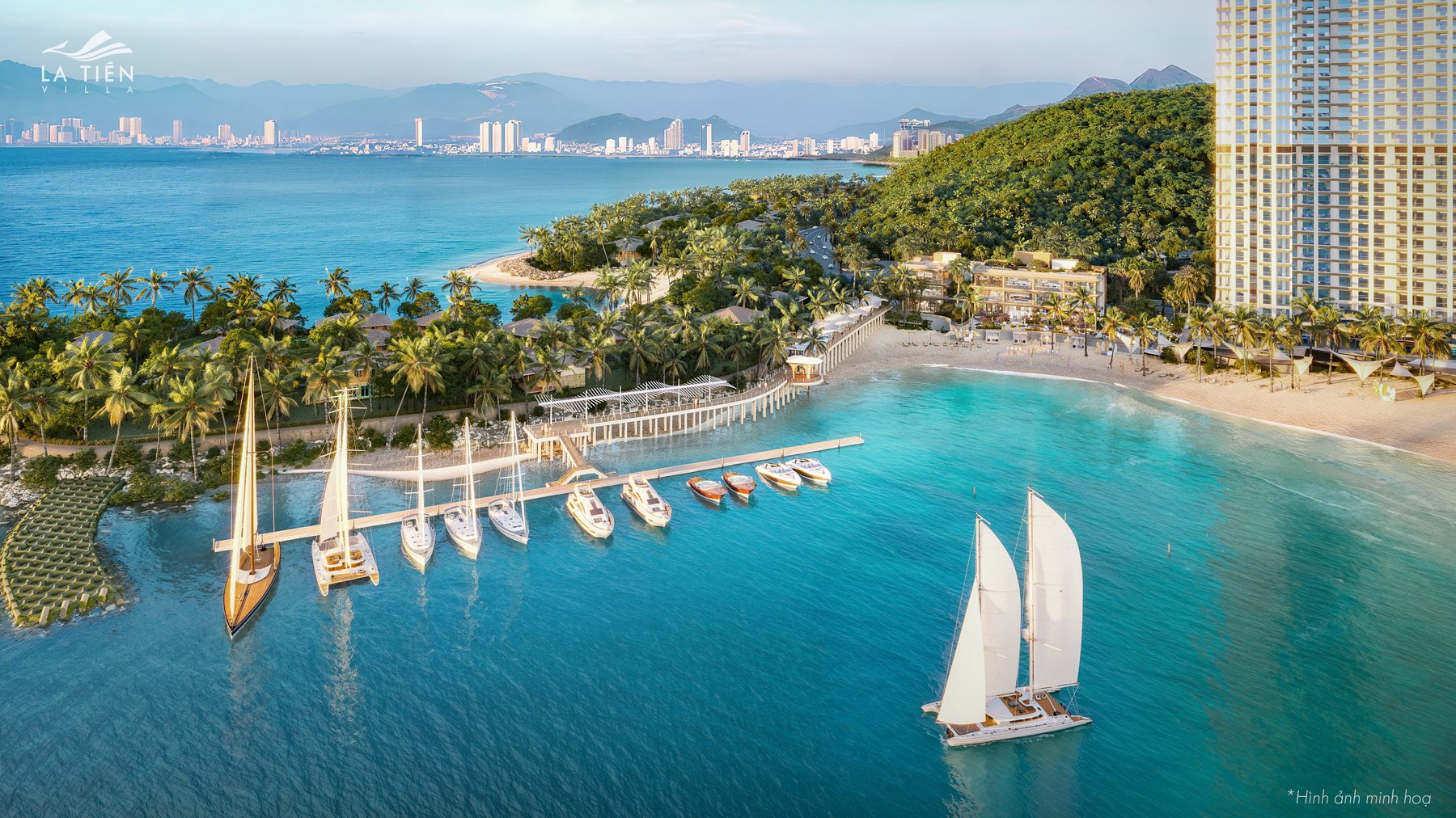 Bến du thuyền Vega City nhìn ra vịnh Nha Trang